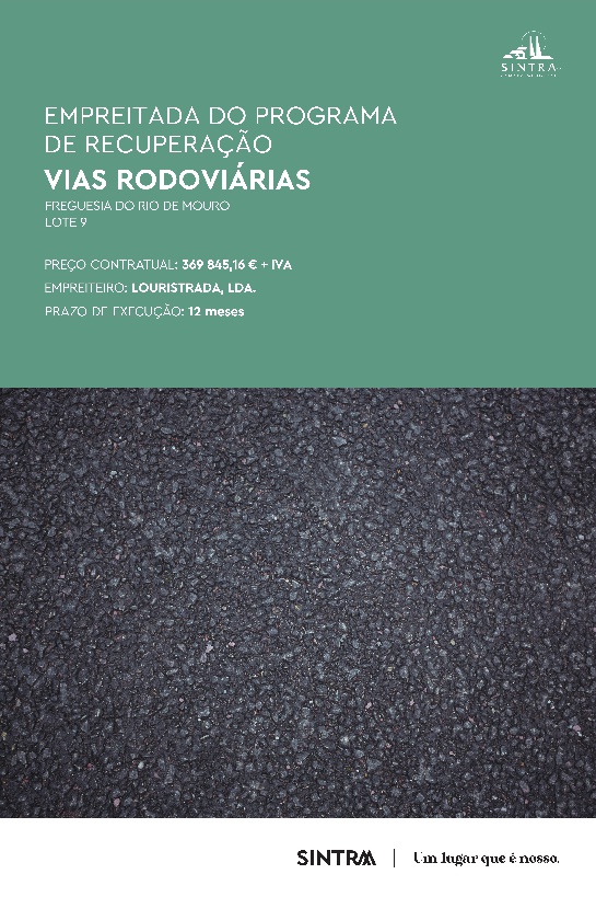 Painel de obra _ RECUPERAÇÃO DE VIAS LOTE 9 